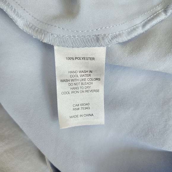 New Caroline Constas 3-D Flower Applique Trim Straps Satin Maxi Dress Pale Blue - Picture 10 of 12